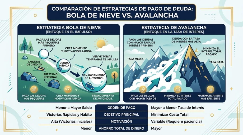 bola de nieve versus avalancha